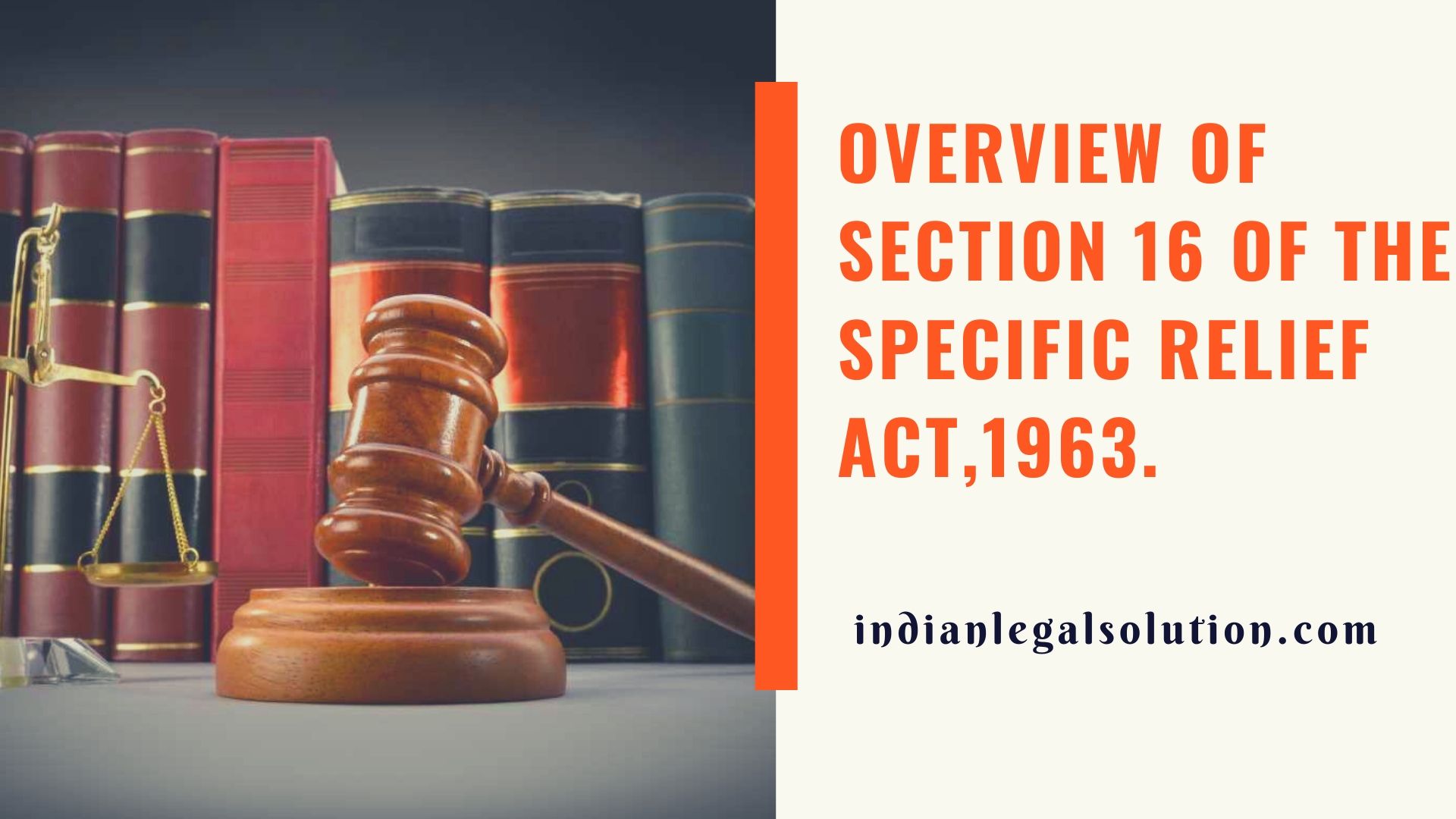 Overview Of Section 16 Of The Specific Relief Act,1963. - Indian Legal ...